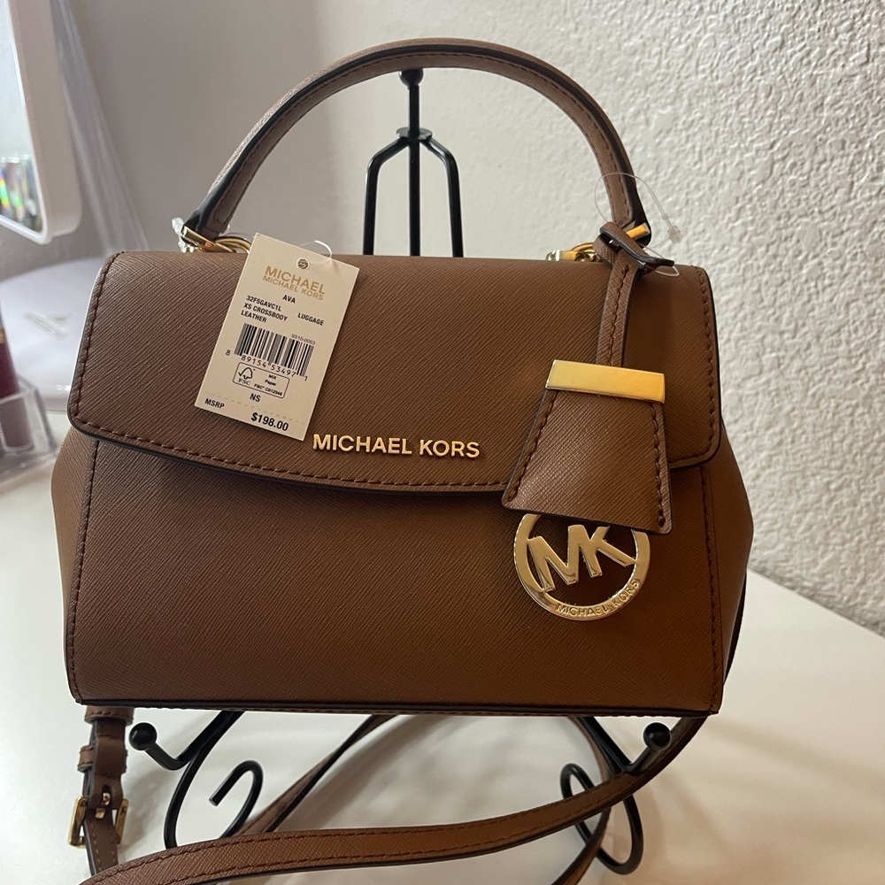 MICHAEL KORS 
Ava Extra-Small Saffiano Leather Crossbody